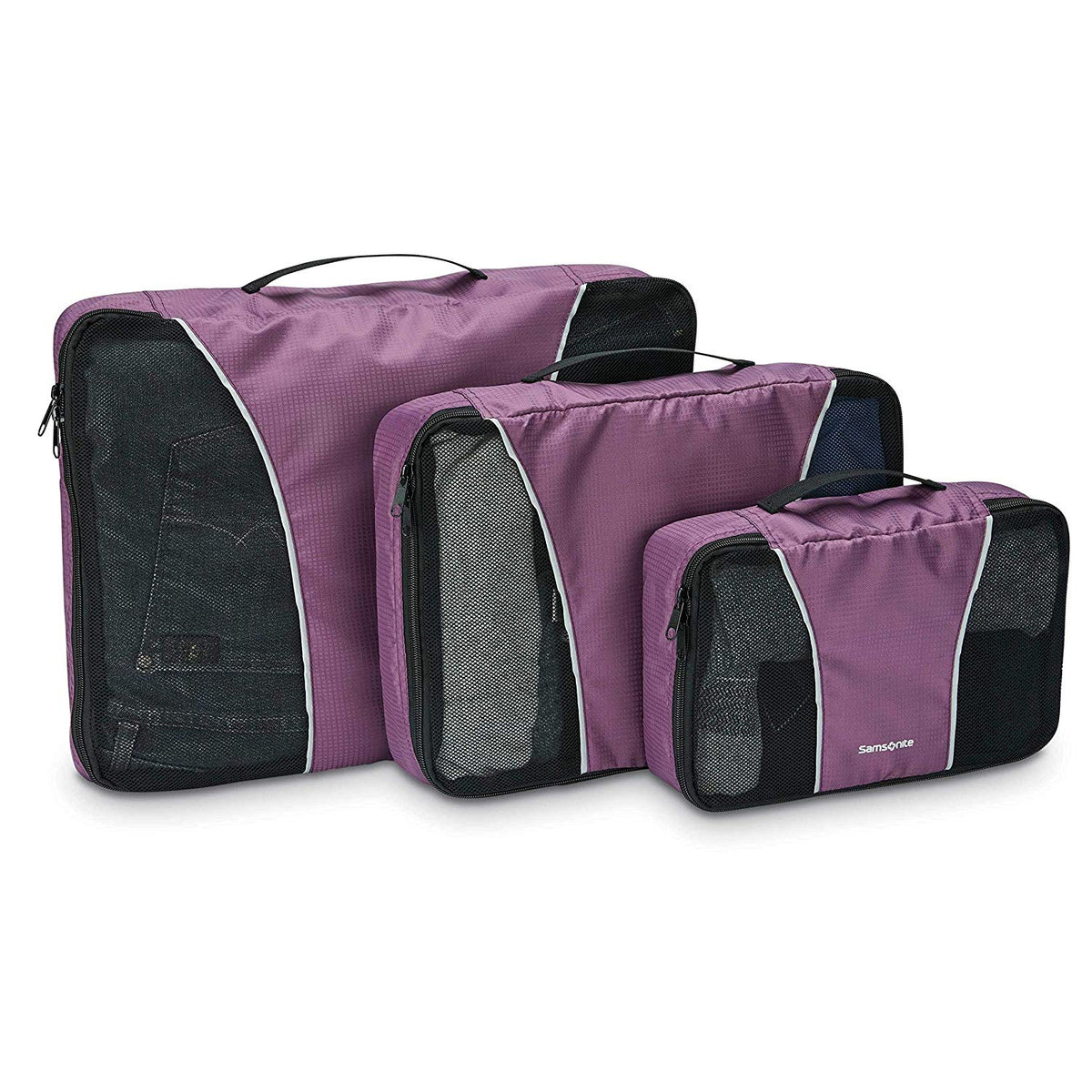 Samsonite 3 Piece Packing Cube Set Travel Tote Purple One Size