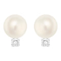 Swarovski Tricia Pierced Earrings, White, Rhodium Plating