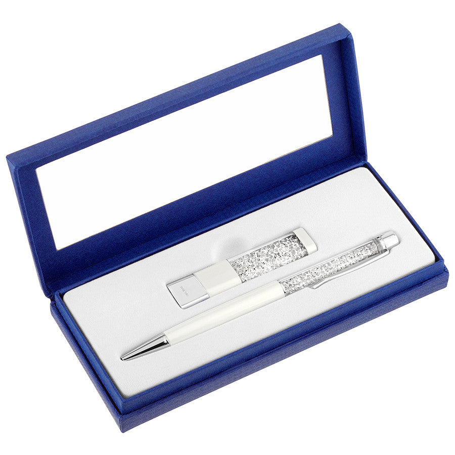 Swarovski Crystalline USB Memory Stick & Ballpoint Pen Set, 4GB