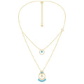 APM Double strand necklace with turquoise beads