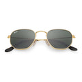 Ray-Ban Hexagonal Flat Green Lenses Sunglasses with Gold frame