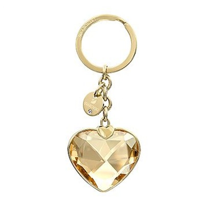 Swarovski New Heart Key Ring Gos Golden Shadow Sp