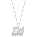Swarovski Swan Lake Pendant, White, Rhodium Plating