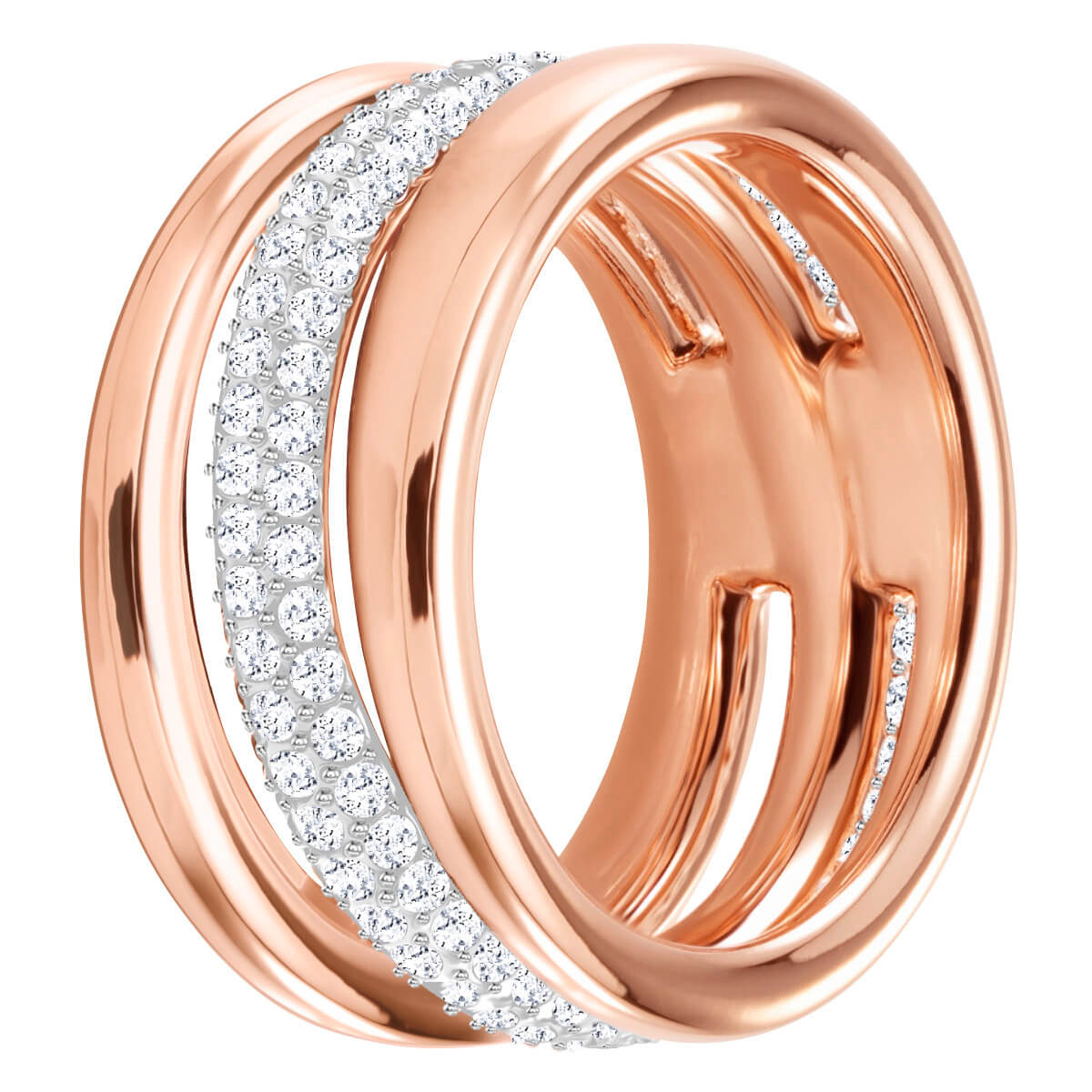 Swarovski Exact Ring white, rose gold plating