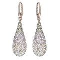 Swarovski Abstract Pierced Earrings Nude