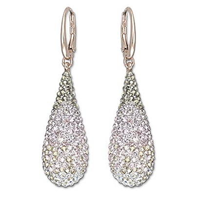Swarovski Abstract Pierced Earrings Nude