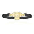 APM Golden Yellow Silver Oui Macramé Bracelet
