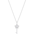 Swarovski Lady Key Pendant, White, Rhodium Plating