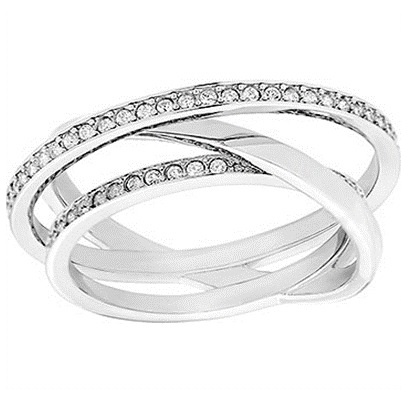 Swarovski Ss Spiral Ring 52 Mini Cry Rhs