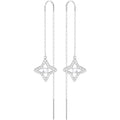 Swarovski Sparkling Dance Star Pierced Earrings, White, Rhodium Plating
