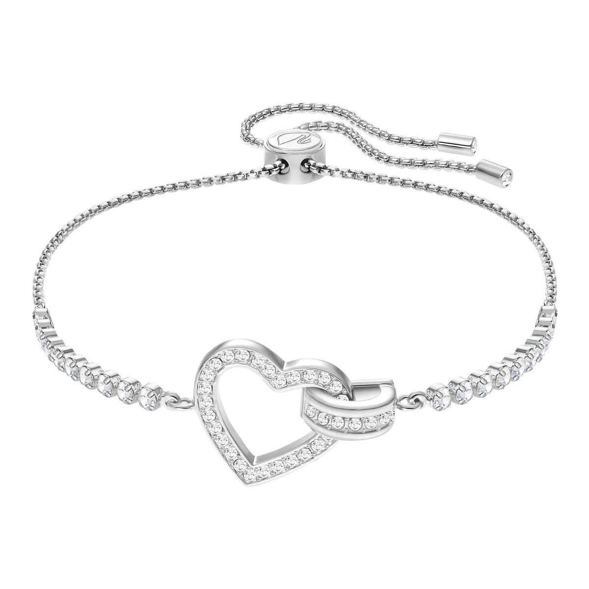 Swarovski Lovely Bracelet, White, Rhodium Plating