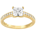 Swarovski Attract Ring Czwh Cry Gos Sq 52