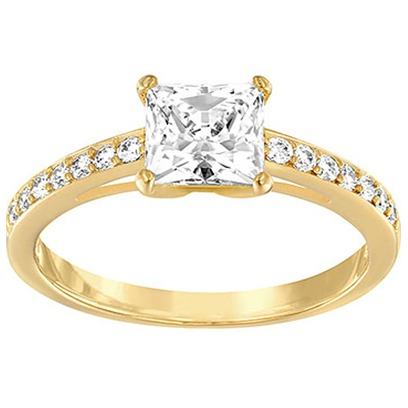 Swarovski Attract Ring Czwh Cry Gos Sq 52