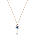 Swarovski duo evil-eye pendant nulti colored rose gold plating