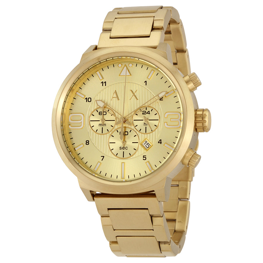 Armani Exchange ATLC Gold Tone Sunray Dial Men's Chronograph Watch