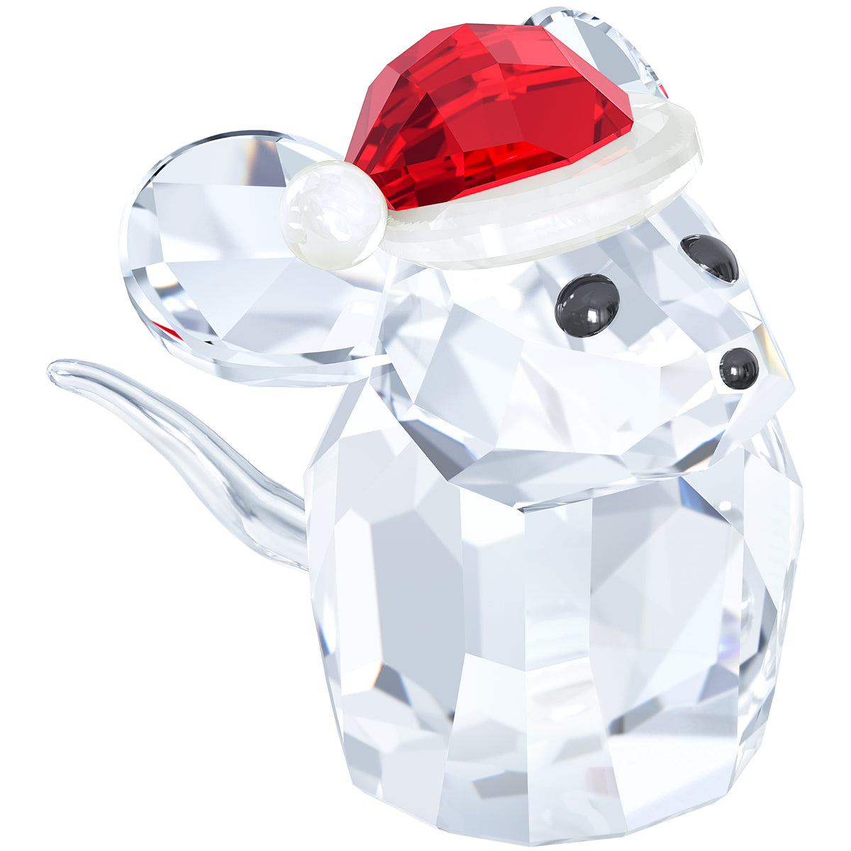Swarovski Mouse with Santa's Hat