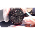 Emporio Armani Ceramica Chronograph Black Dial Black Ceramic Men's Watch