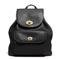 Coach MINI turnlock rucksack in pebble leather