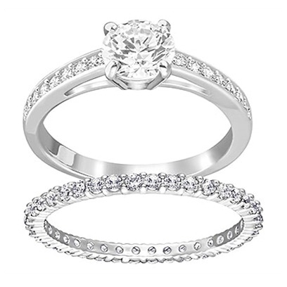 Swarovski I Do Ring Set Czwh Rhs 58