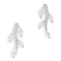 APM Silver Festival Leaf Stud Earrings