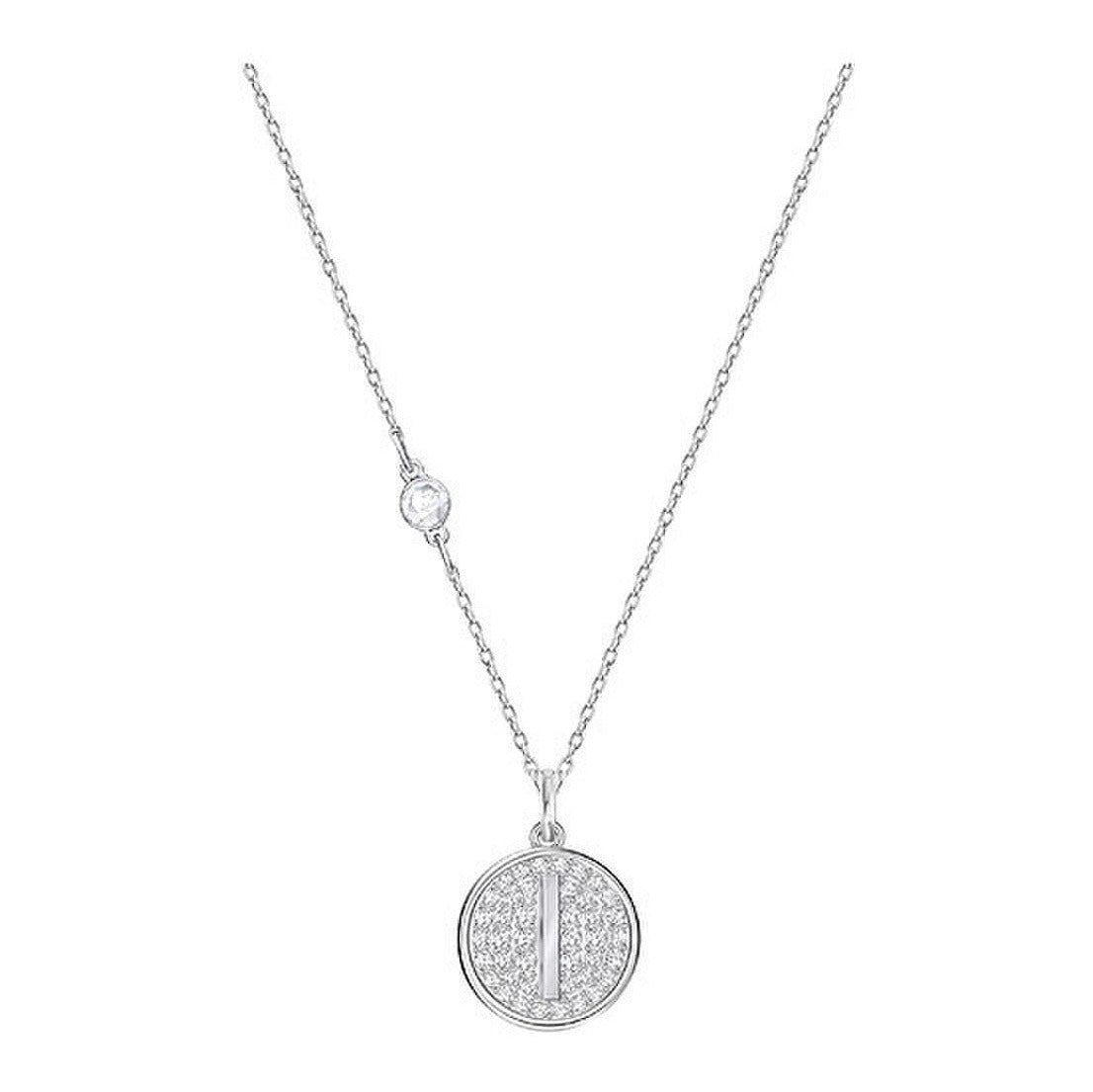 Swarovski Letter I Pendant, White, Rhodium Plating