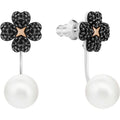 Swarovski Latisha Pierced Earring Jackets, Black, Mixed Plating