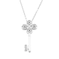 Swarovski Noble Pendant, White, Rhodium Plating