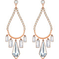 Swarovski Talina Pierced Earrings, White, Rose Gold Plating