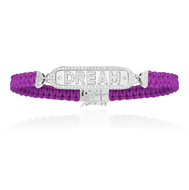 APM Silver Dream Violet Macramé Bracelet