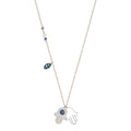 Swarovski Duo Hamsa Hand Pendant, Multi-Colored, Mixed Plating