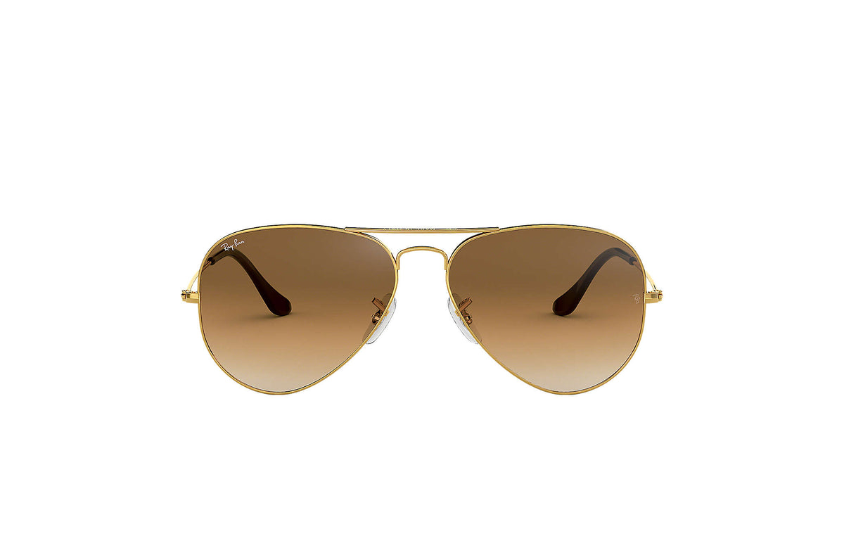 RAY-BAN Aviator Gradient RB3025 Gold - Metal - Light Brown Lenses