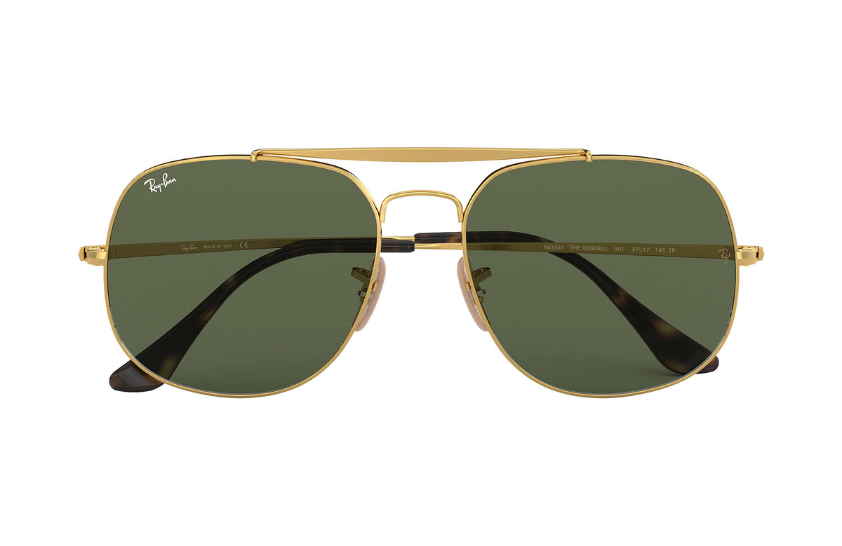 Ray-Ban General RB3561 Gold - Metal - Green Lenses