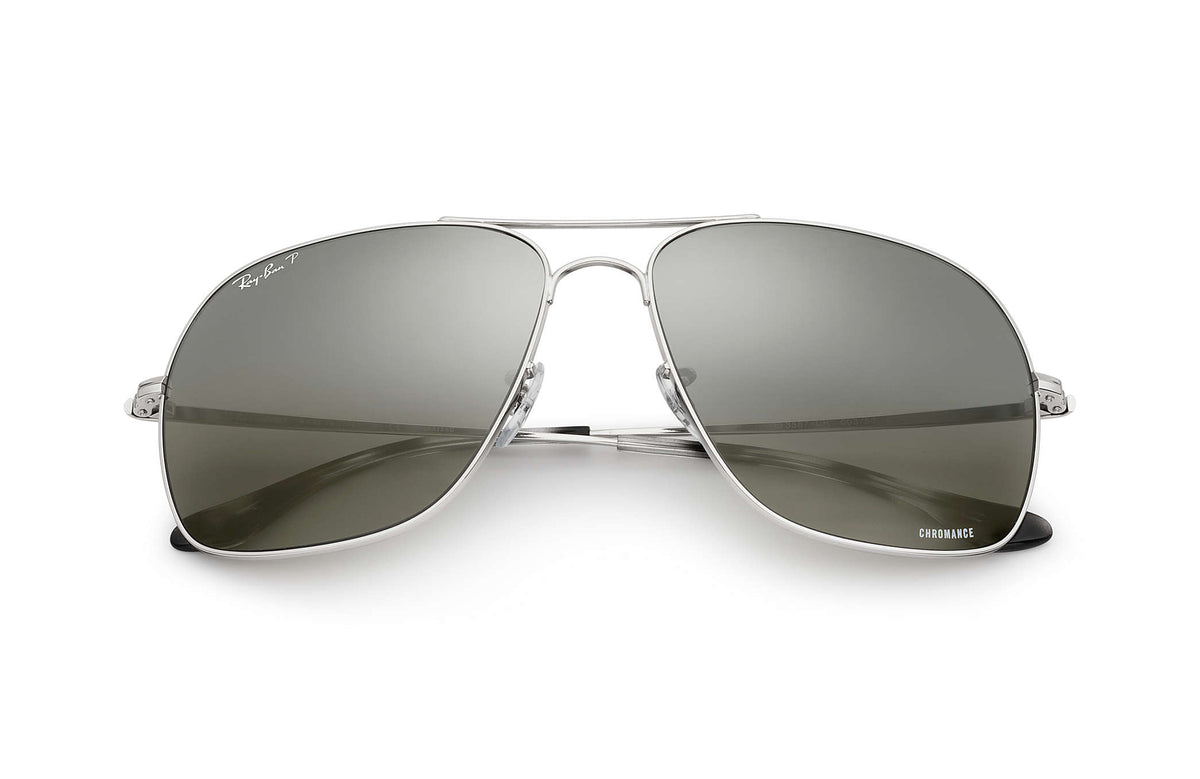 Ray-Ban Rb3587 Chromance RB3587CH Silver - Metal - Silver Polarized Lenses